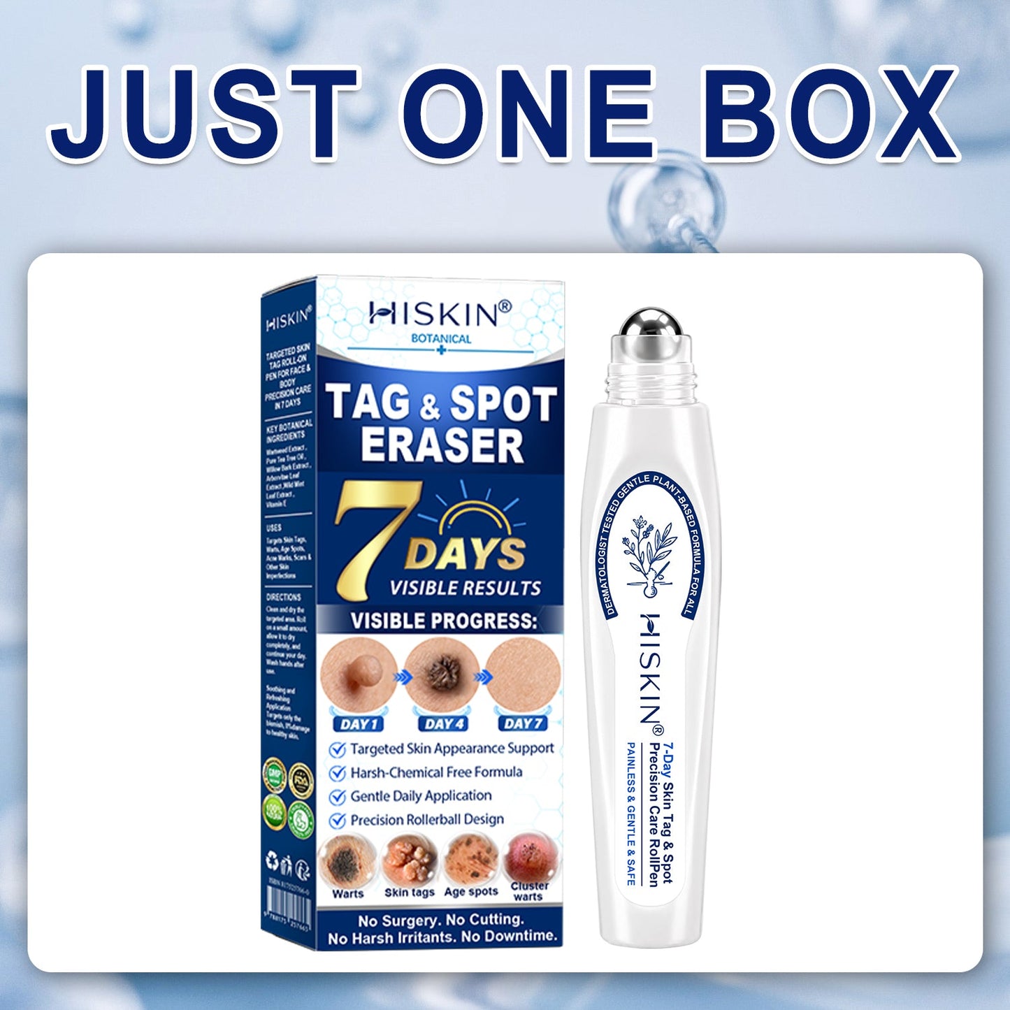 𝐇𝐈𝐒𝐊𝐈𝐍®👩‍⚕️ 𝟕-𝐃𝒂𝘆 𝐒𝗸𝐢𝐧 𝐓𝒂𝗴 & 𝐒𝐩𝙤𝐭 𝐄𝐫𝒂𝐬𝙚𝐫 Painless & Scar-Free Advanced Imperfection Removal Rollerball Pen
