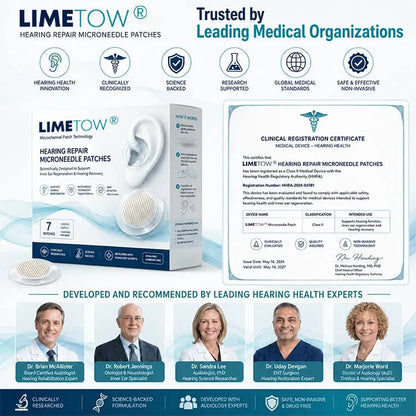 LIMETOW® HEARING REPAIR MICRONEEDLE PATCHES ✅ Targets Hearing Loss, Tinnitus, Ear Infections, Balance Disorders, and Age-Related Ear Degeneration.