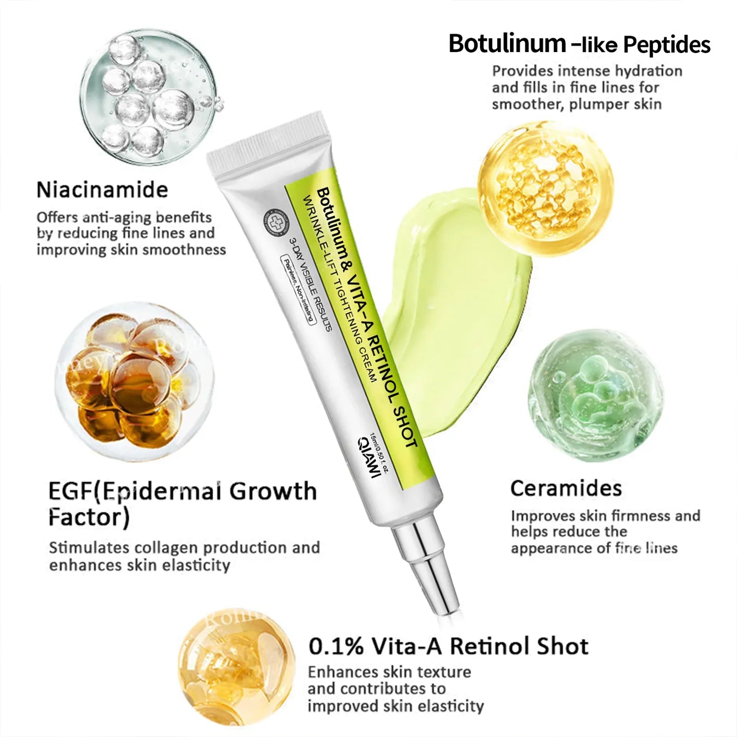 Final 3 Hours: 70%OFF🔥 QIAWITM Botulinum & Vita-A Retinol Shot Wrinkle-Lift Tightening cream✨