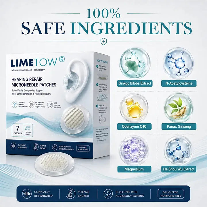 LIMETOW® HEARING REPAIR MICRONEEDLE PATCHES ✅ Targets Hearing Loss, Tinnitus, Ear Infections, Balance Disorders, and Age-Related Ear Degeneration.