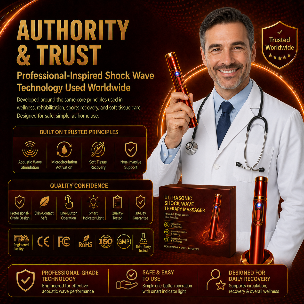 Advanced Acoustic Shockwave Therapy restores penile tissue health to enhance rise rigidity⬆️, stamina, and male performance confidence, relieving muscle pain, joint stiffness, tendon discomfort