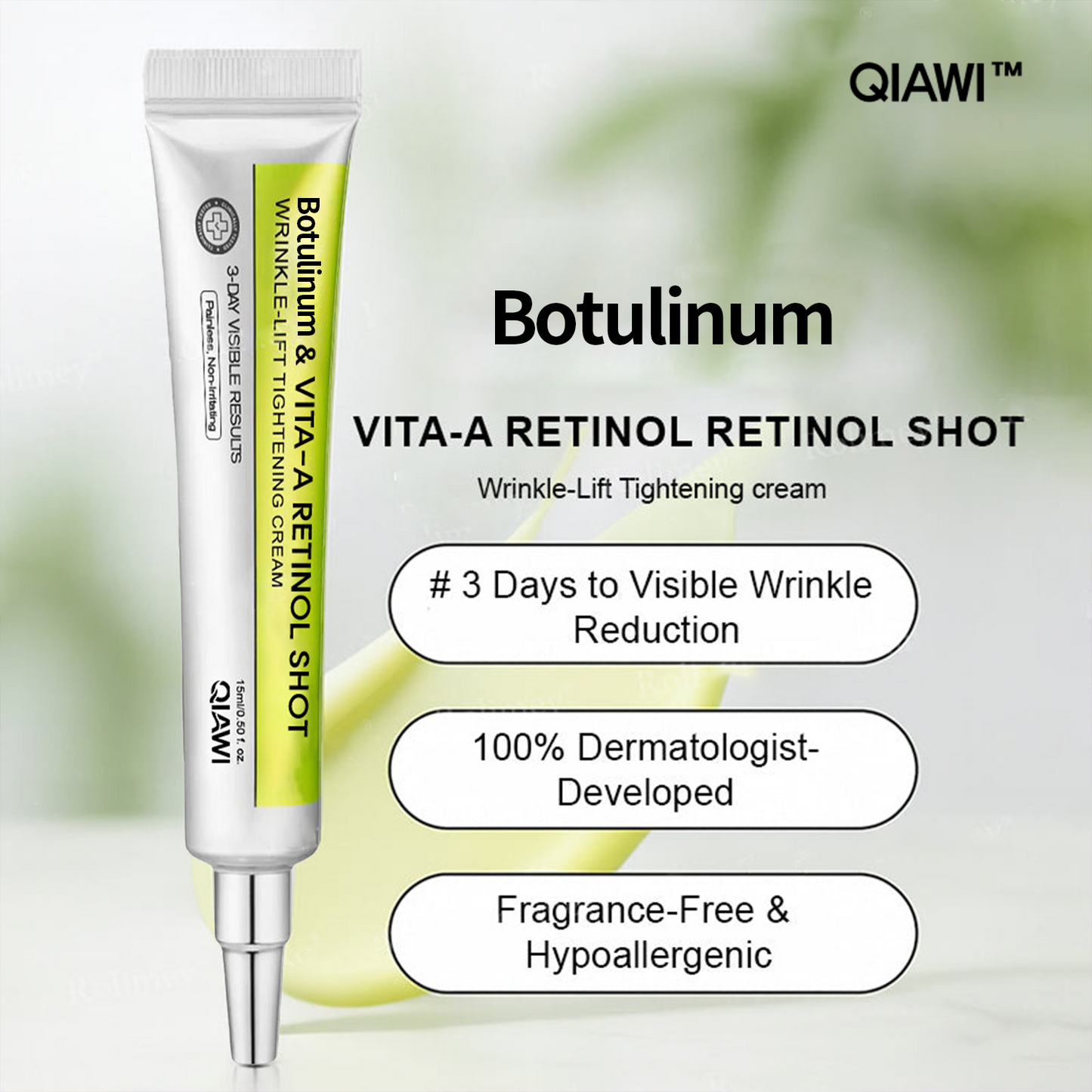 Final 3 Hours: 70%OFF🔥 QIAWITM Botulinum & Vita-A Retinol Shot Wrinkle-Lift Tightening cream✨